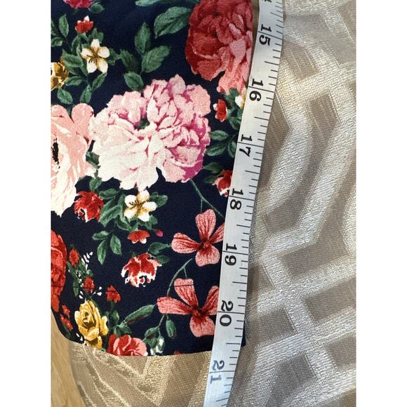 DR2 Sz XL Indigo Blue | Floral Wide Leg Pants w/ Pockets - Picture 7 of 7